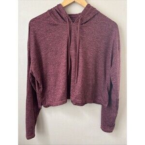 Athleta Women’s Burgundy Oversized Crop Hoodie Sweatshirt XS
